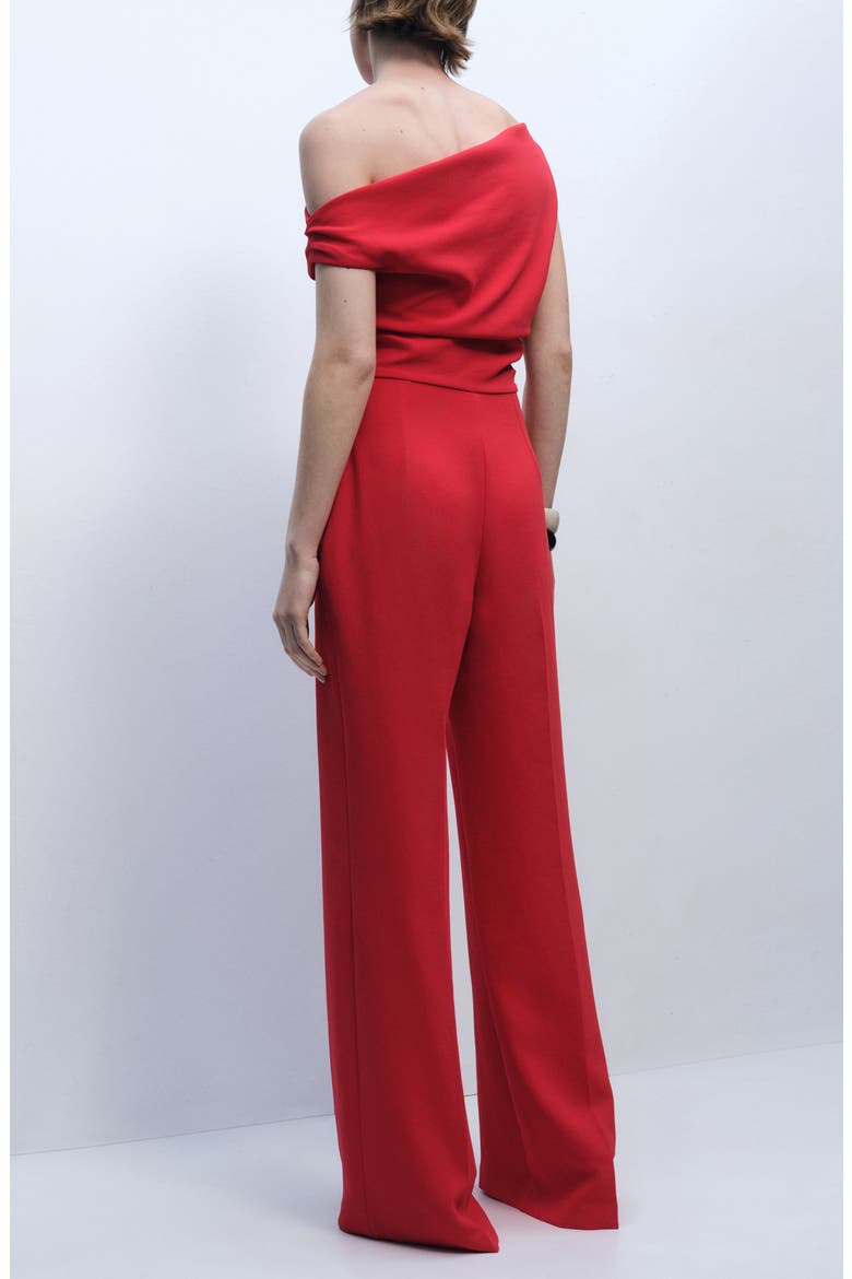 Yes Off the Shoulder Jumpsuit, Alternate, color, BRIGHT RED