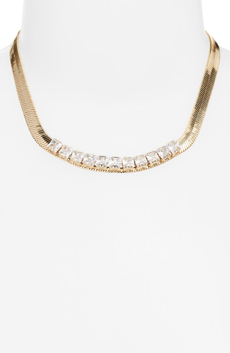 Nordstrom Cubic Zirconia Collar Necklace, Alternate, color, 
