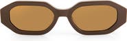 AQS Mia 55mm Polarized Oval Sunglasses