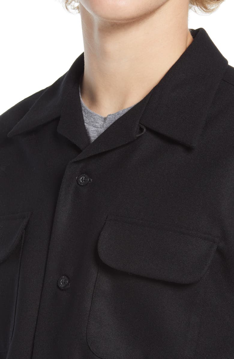 Pendleton Board Regular Fit Wool Shirt, Alternate, color, Black
