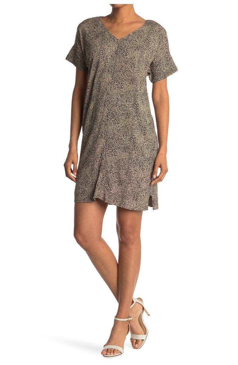 Bobeau V-Neck Shift Dress, Main, color,