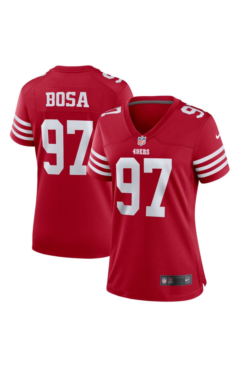 Nike Women's Nike Nick Bosa Scarlet San Francisco 49ers Player Jersey, Main, color,