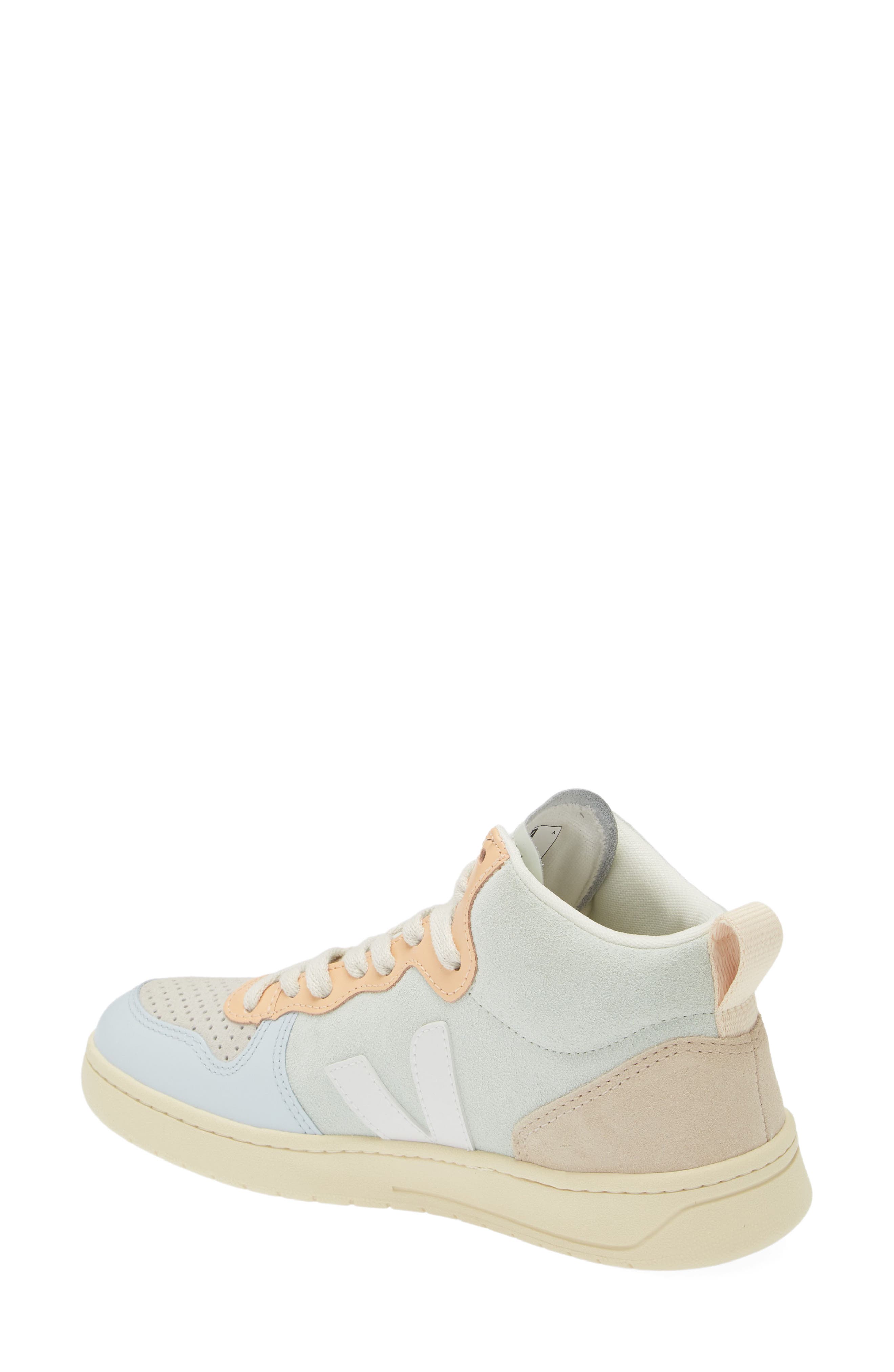 V-15 Mid Top Sneaker, Alternate, color, JADE WHITE-MULTICO