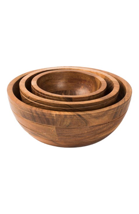 Grava Acacia Wood Bowls