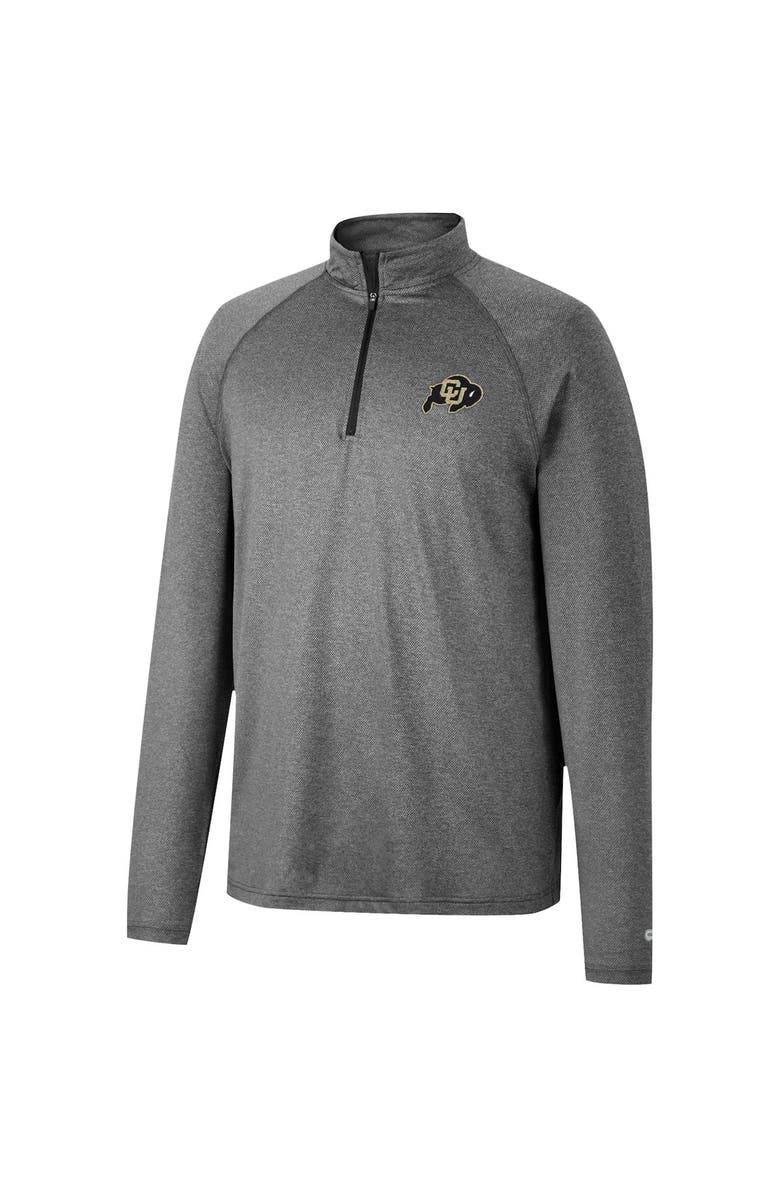 COLOSSEUM Men's Colosseum Heathered Gray Colorado Buffaloes Earth First Raglan Quarter-Zip Windshirt, Alternate, color, 