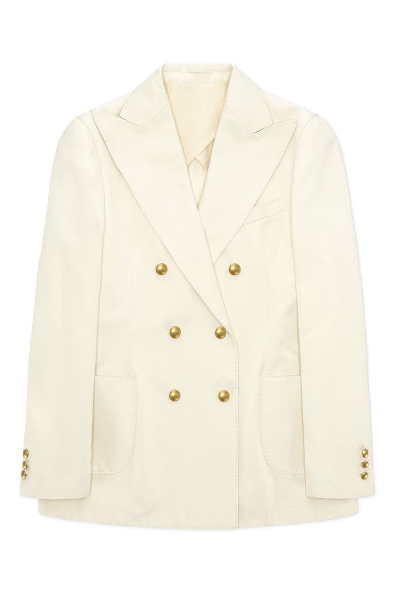 Classic Double Breasted Jacket, Main, color, Ecru