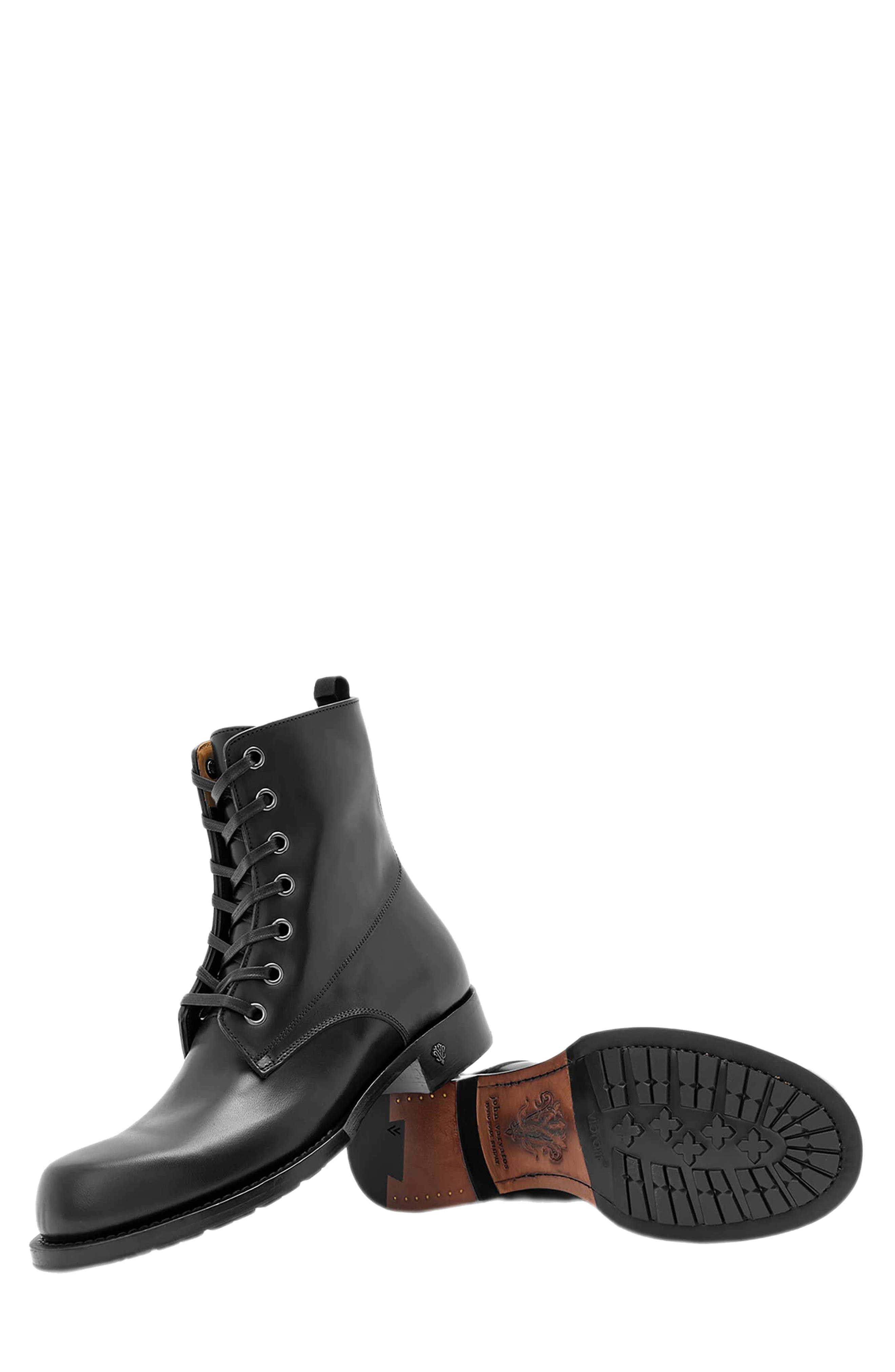 Two Five Two Zip Combat Boot, Alternate, color, BLACK