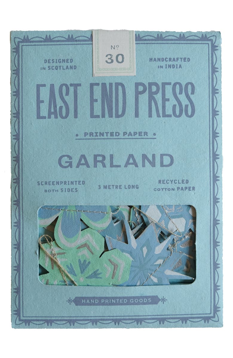 East End Press Paper Snowflakes Sewn Garland, Alternate, color, Mixed