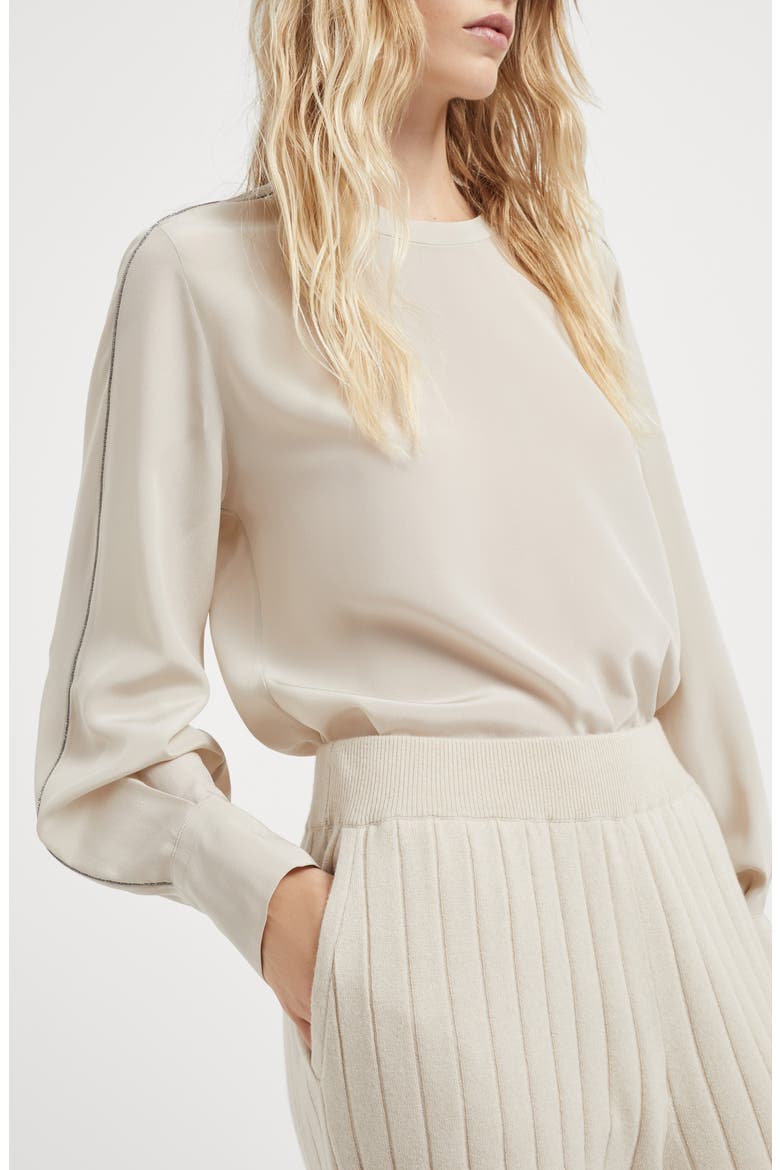 Cashmere knit trousers, Alternate, color, Beige