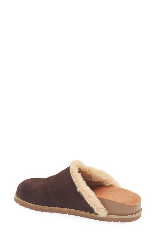 Chocolat Blu Yaro Faux Shearling Trim Muele In Brown