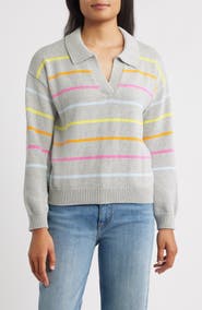 Hatley Stripe Johnny Collar Sweater