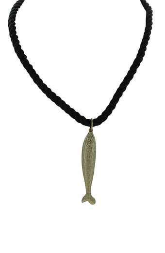 OLIVIA WELLES Gone Fishing Pendant Necklace