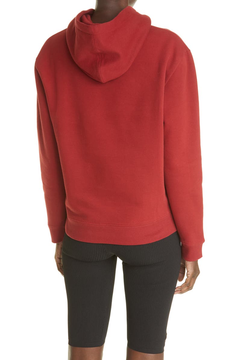 Saint Laurent Women's Logo Cotton Hoodie, Alternate, color,