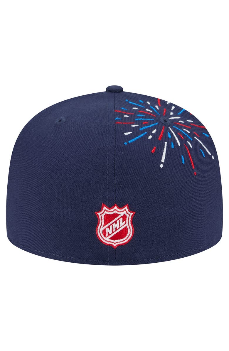 New Era Men's New Era  Navy Philadelphia Flyers Americana Fireworks 59FIFTY Fitted Hat, Alternate, color, Navy