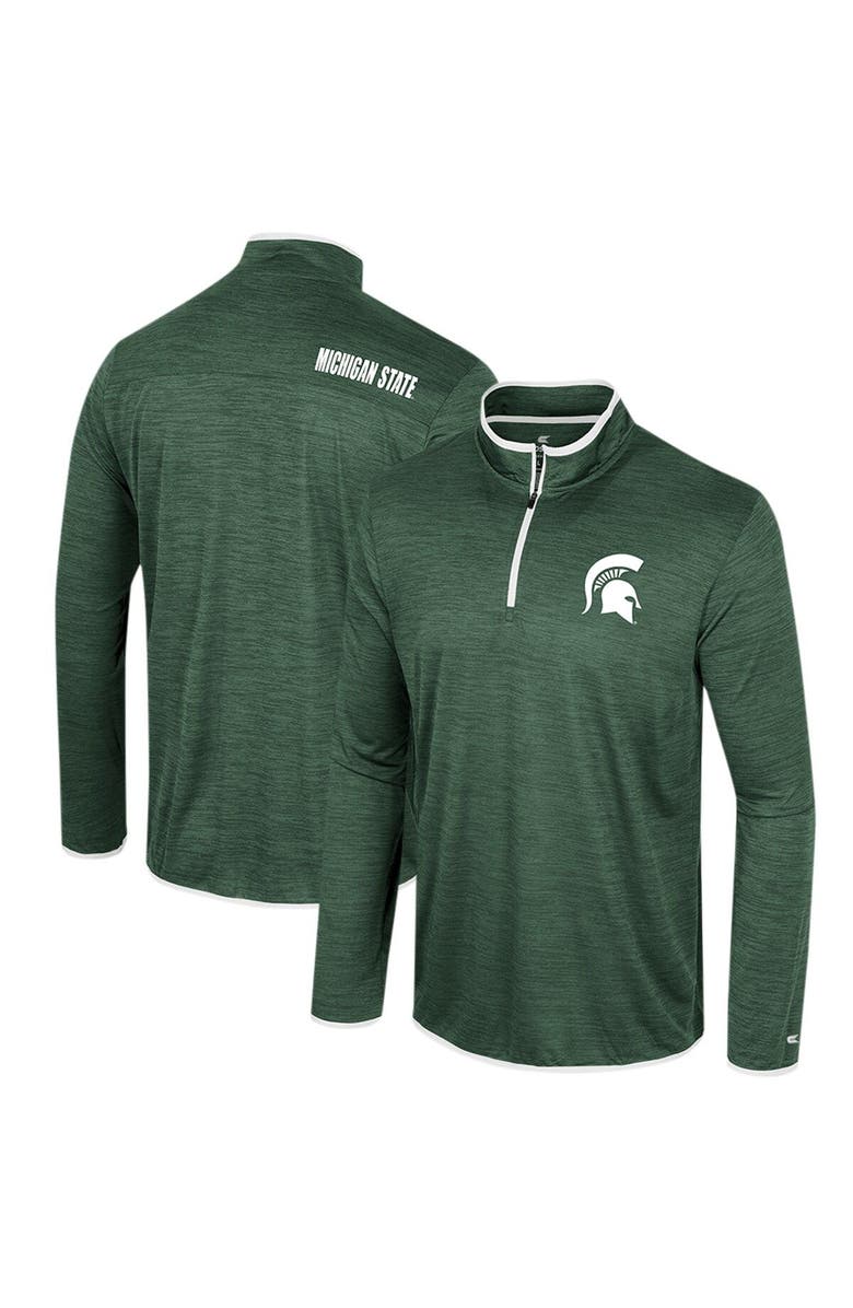 COLOSSEUM Men's Colosseum Green Michigan State Spartans Wright Quarter-Zip Windshirt, Main, color, 