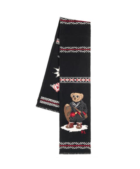 Holiday Bear Intarsia Scarf