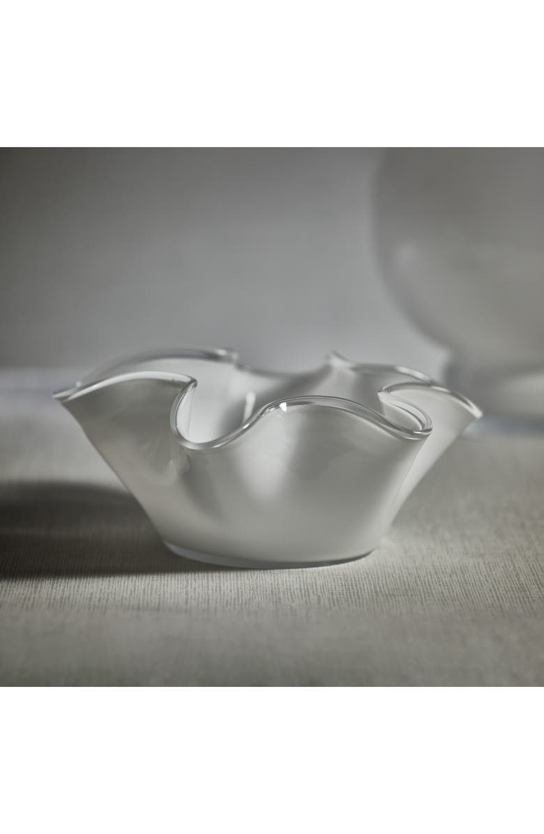 Zodax Vellerti Wave Glass Bowl, Alternate, color, White