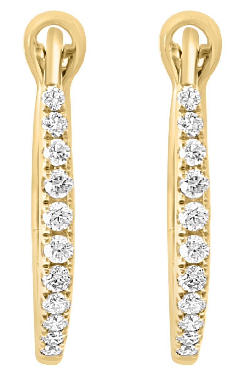 EFFY Diamond Huggie Hoop Earrings, Alternate, color, Yellow Gold