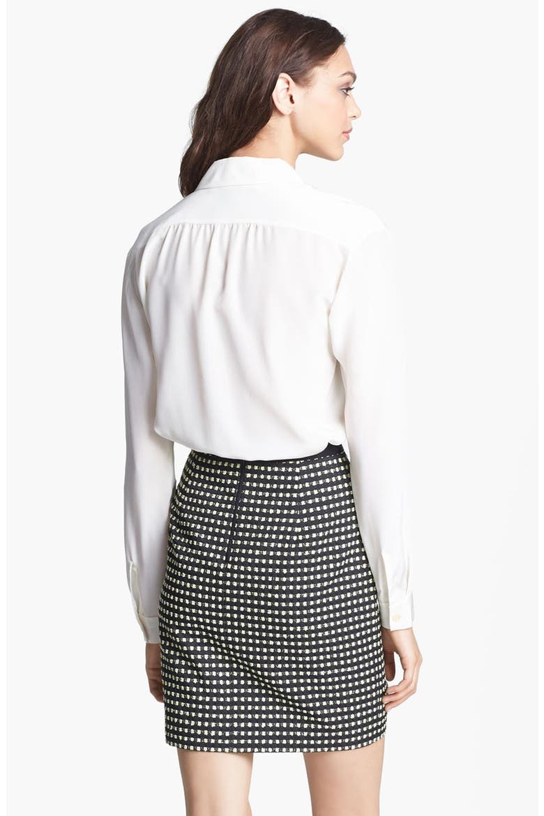Crêpe de Chine Blouse (Nordstrom Exclusive), Alternate, color, CREAM VANILLA