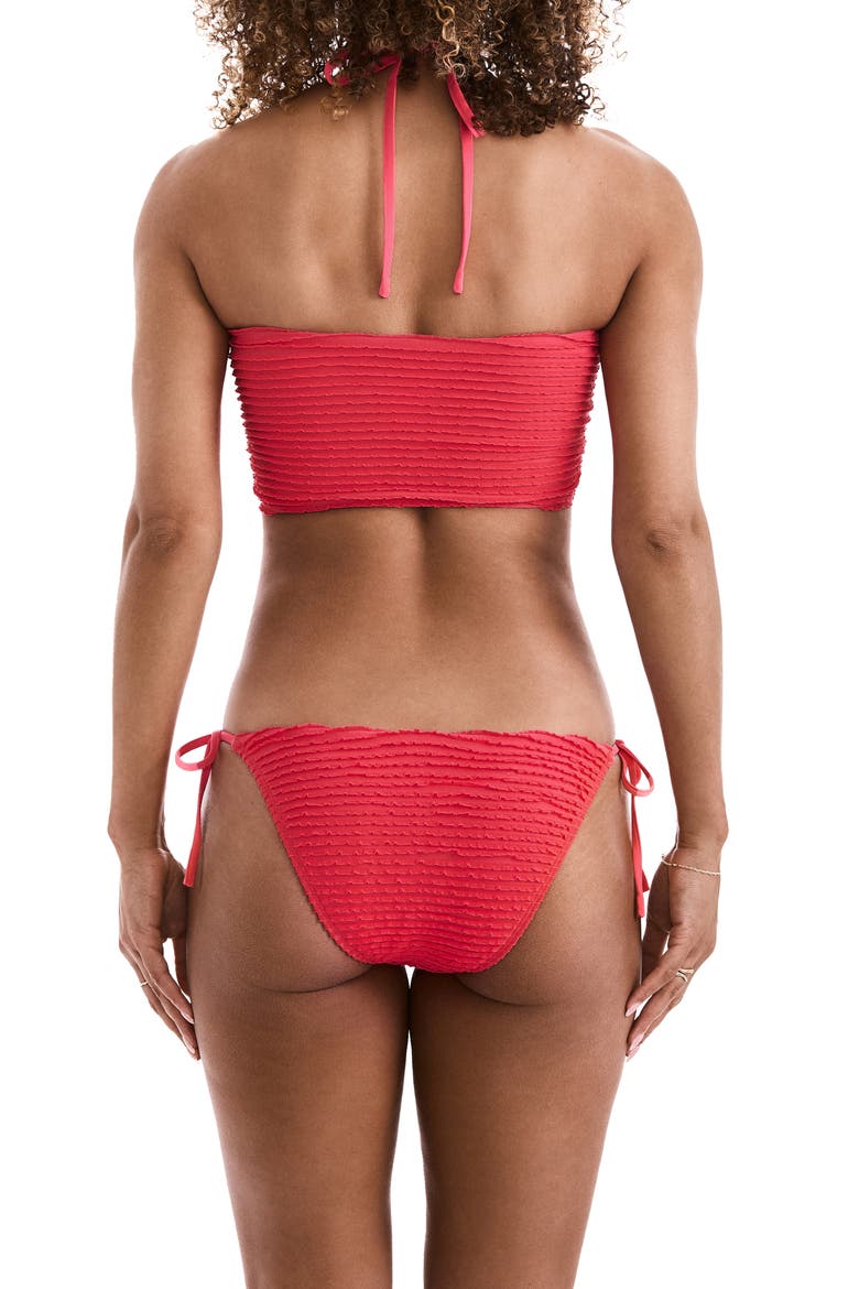 Hayden Crop Tankini Top, Alternate, color, HOT CORAL