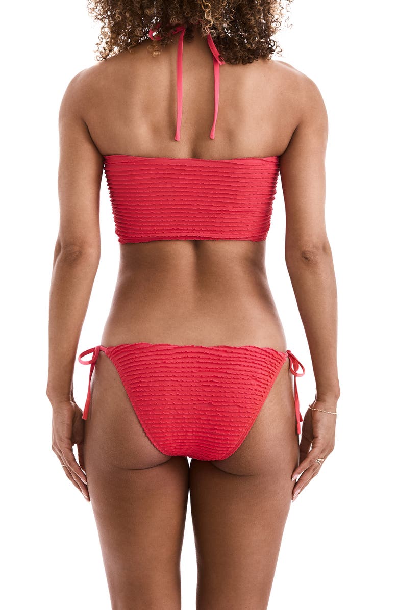 Mimi Flamingo Hayden Crop Tankini Top, Alternate, color, Hot Coral