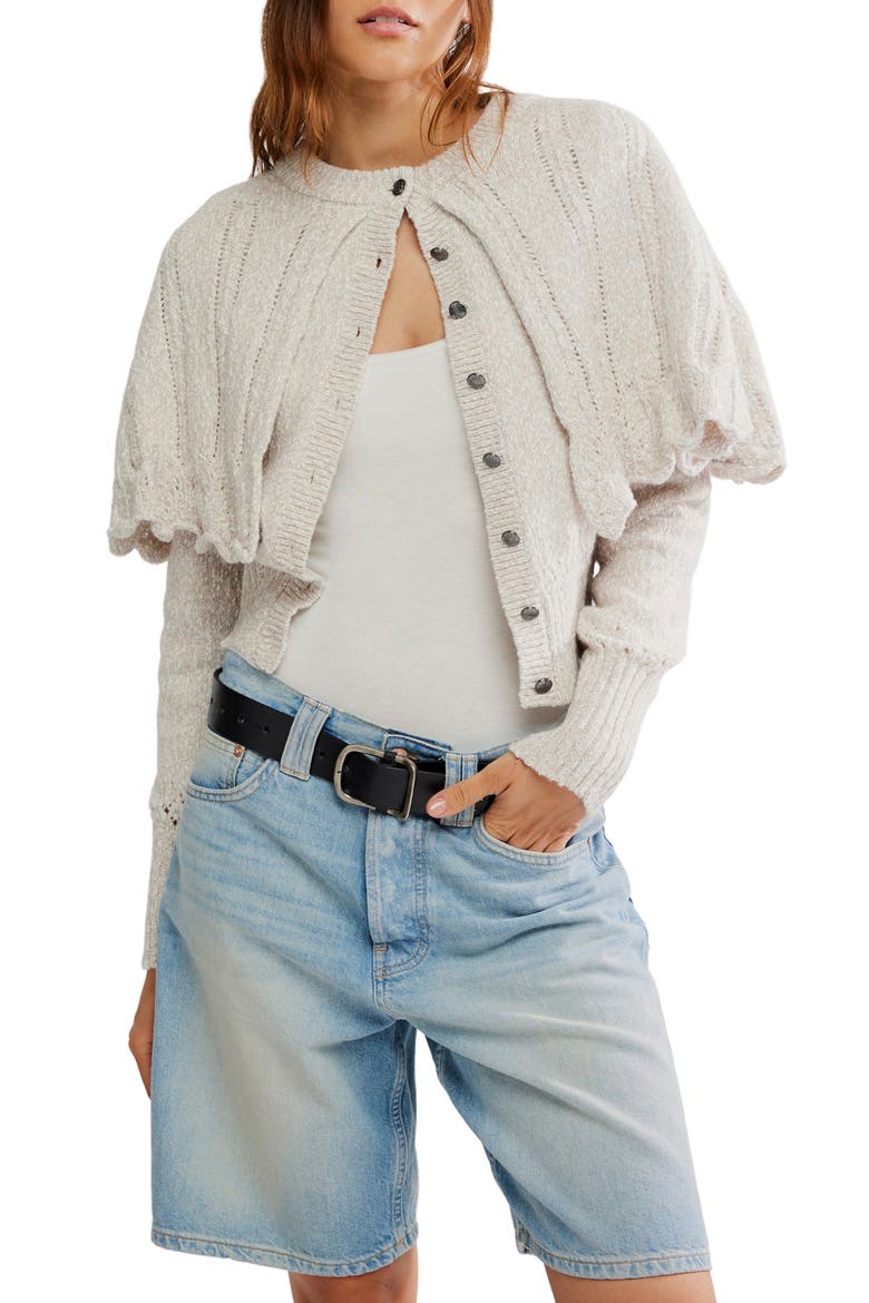 Bali Cape May Wool Cardigan, Main, color, NATURAL COMBO