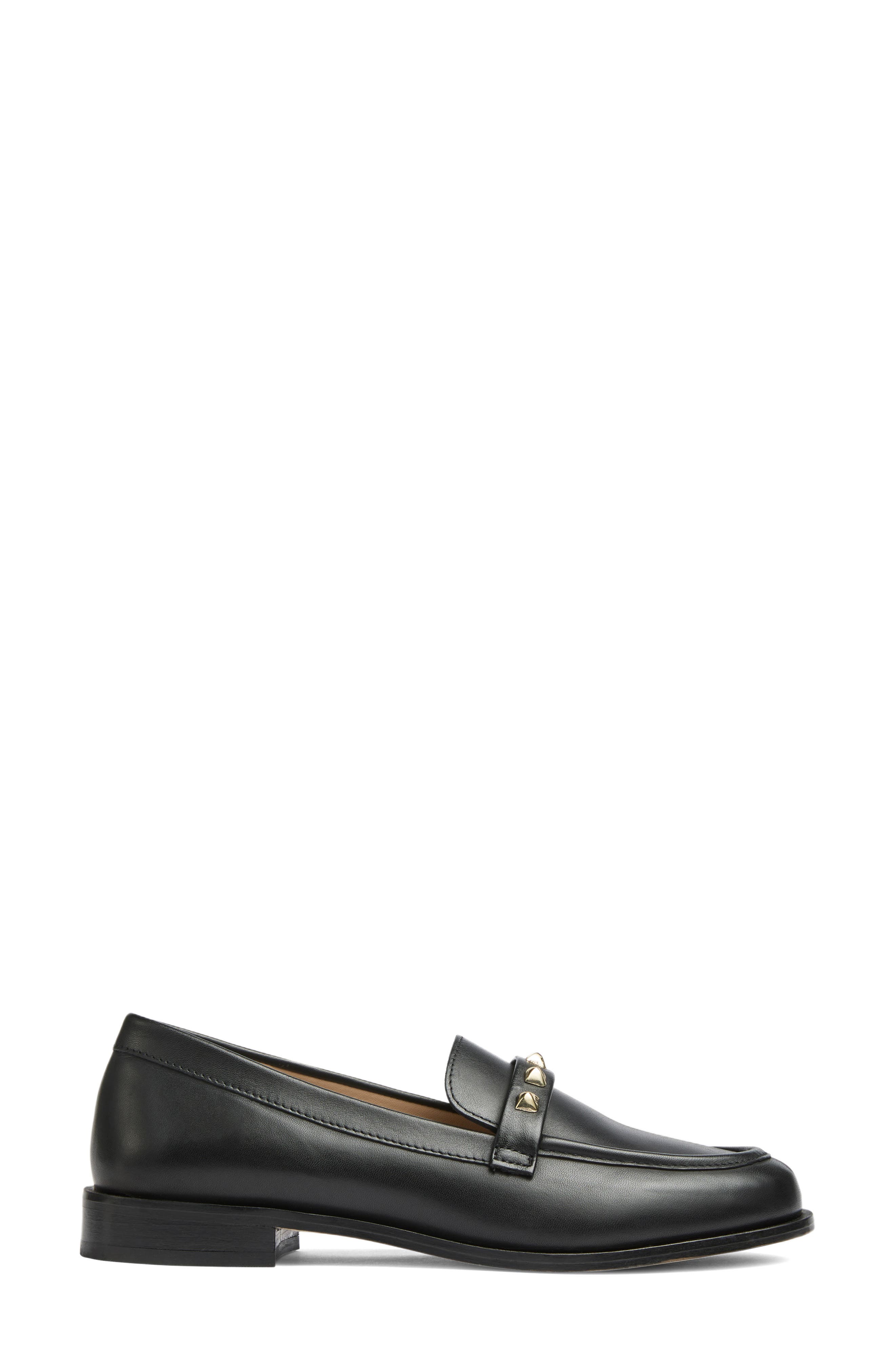 LK Bennett Stellar Stud Loafer, Alternate, color, Black