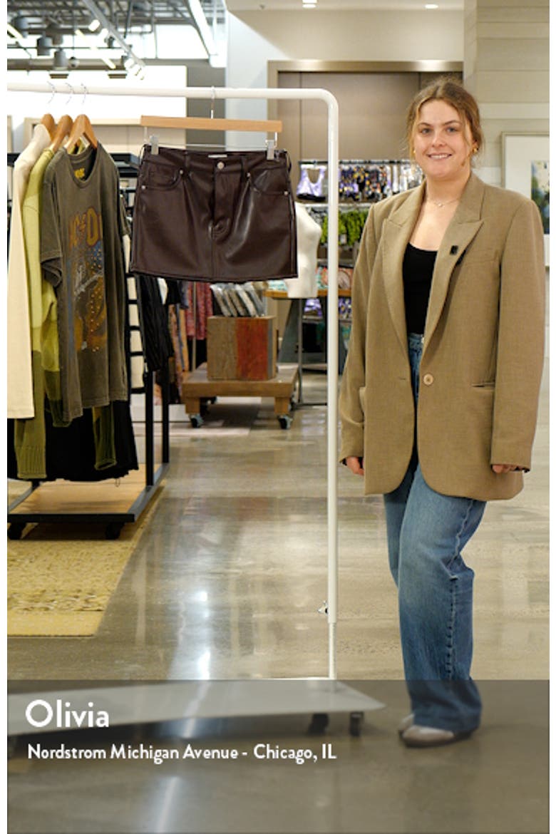 5-Pocket Faux Leather Miniskirt video