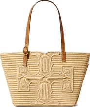 Tory Burch Ella Small Structure Straw Tote