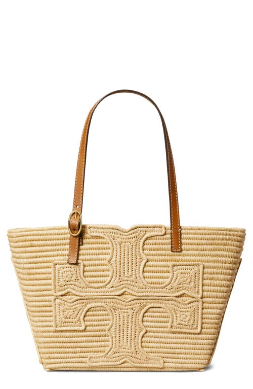 Tory Burch Ella Small Structure Straw Tote in Natural at Nordstrom