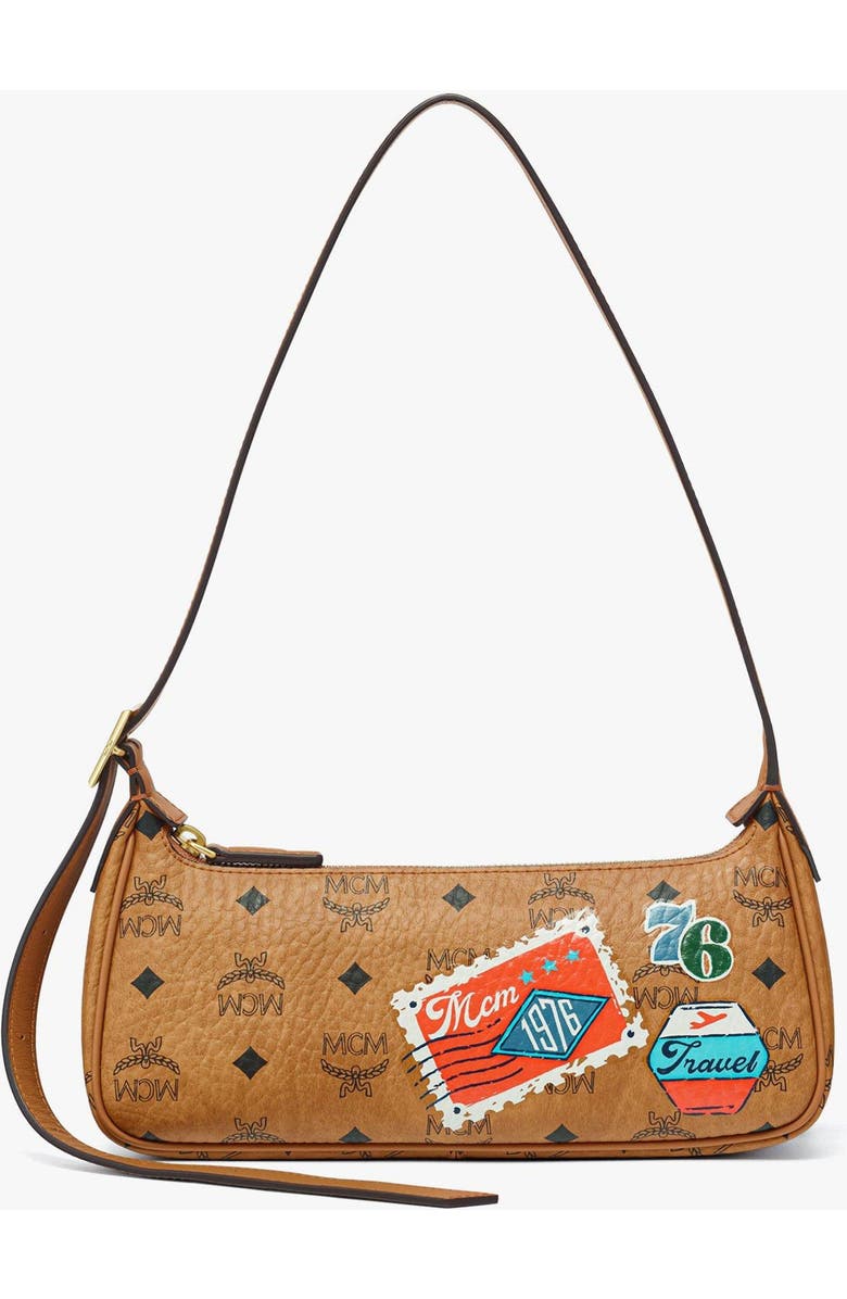 MCM Aren Shoulder Bag in Wanderlust Visetos, Main, color,