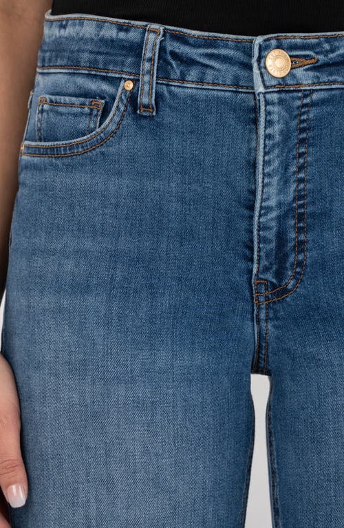 Kut From The Kloth Kelsey High Waist Raw Hem Straight Leg Jeans In Blue