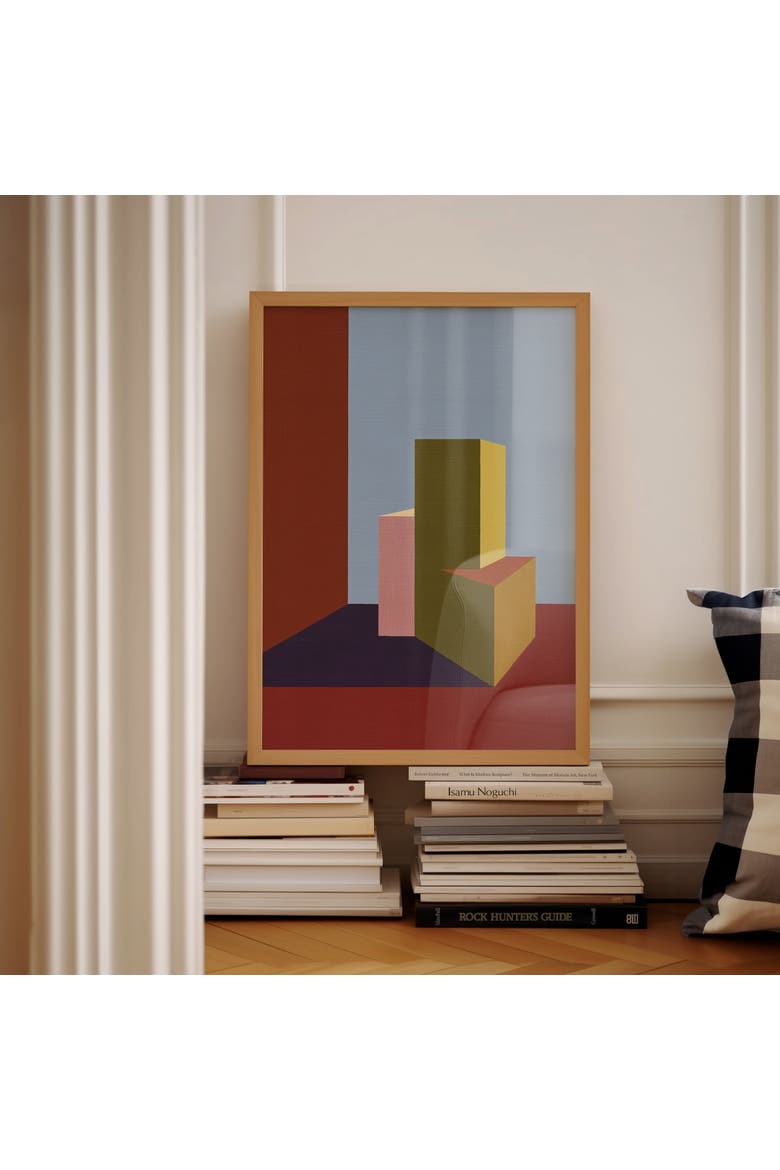 Form and Structure No. 06 Geometric Abstract Art Print, Alternate, color, Black Frame - 12x16