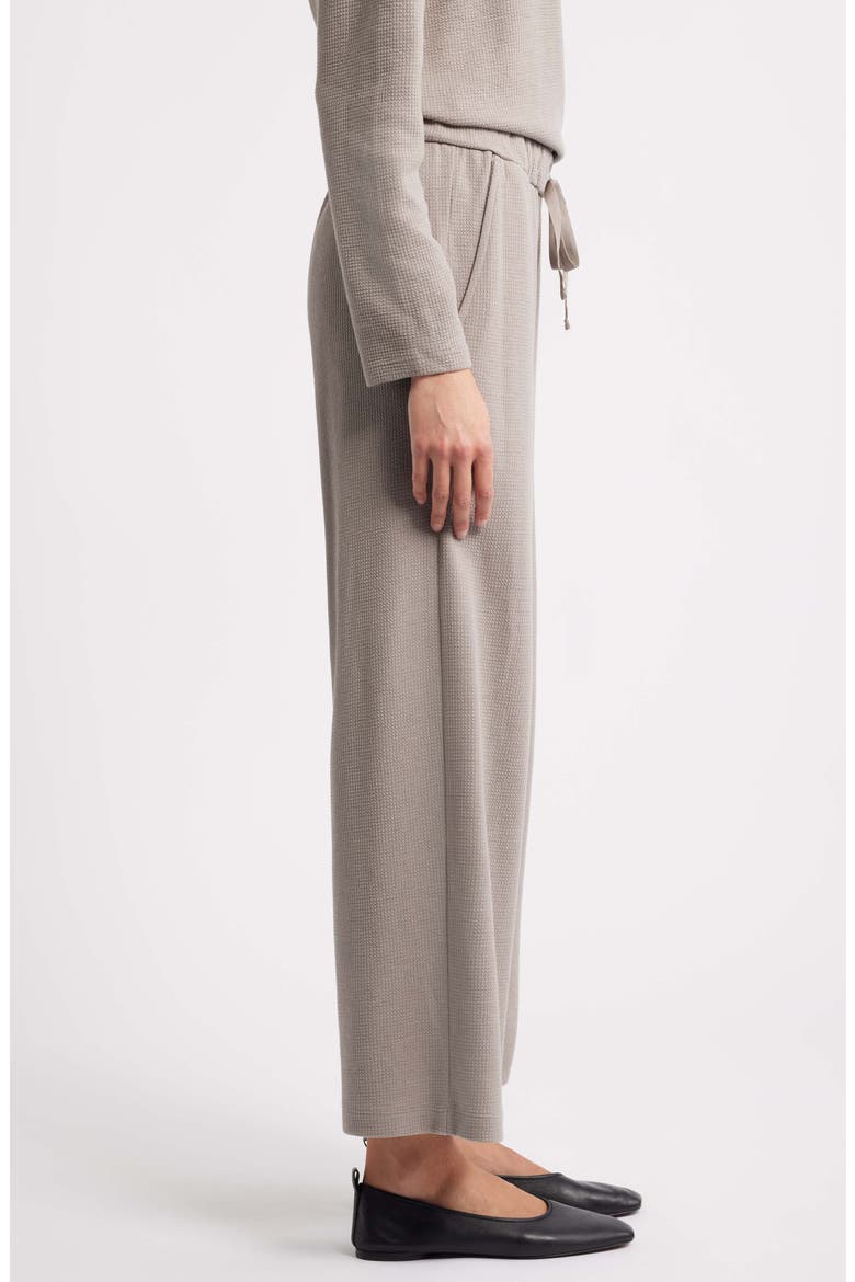 Organic Cotton Blend Ankle Wide Leg Drawstring Pants, Alternate, color, REED