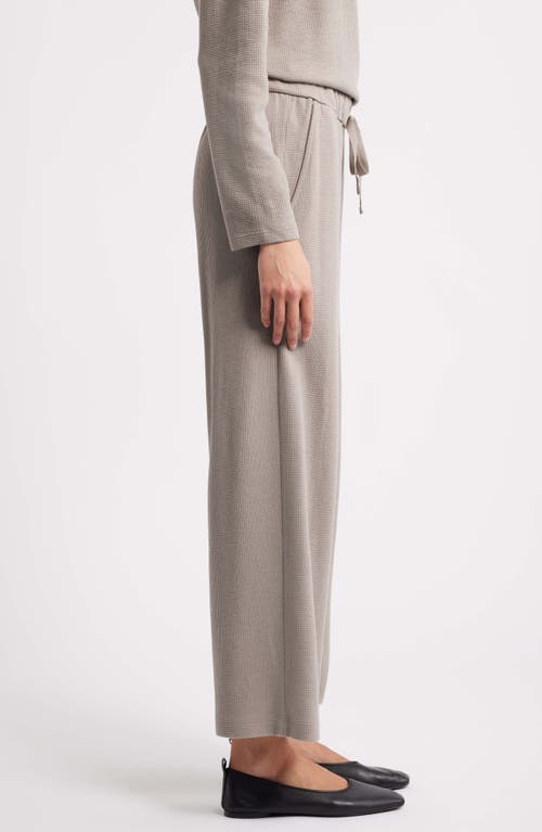 Eileen Fisher Organic Cotton Blend Ankle Wide Leg Drawstring Pants In Red