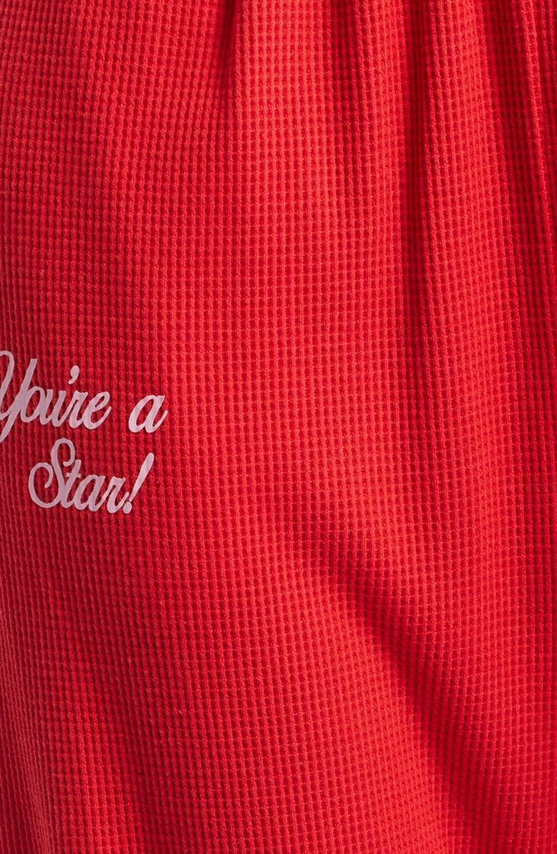 THE MAYFAIR GROUP You Are a Star Waffle Knit Graphic Sweatpants, Alternate, color, Red