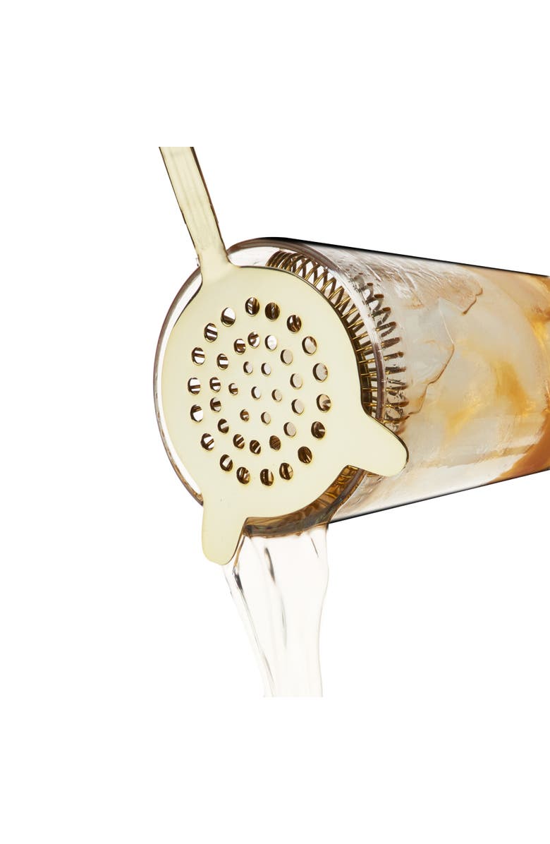 TWINE 4-Piece Bar Tool Set in Gold with Marble and Stainless Steel Stand, Alternate, color, Gold