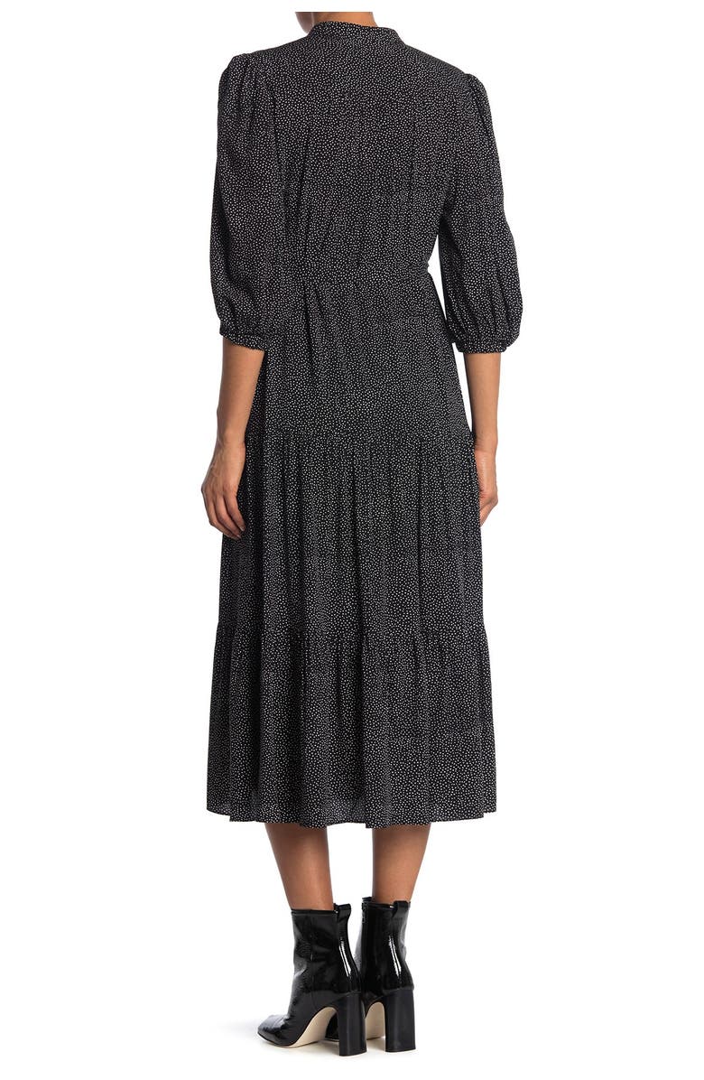 MAX STUDIO Printed Button Front Tiered Midi Dress, Alternate, color,