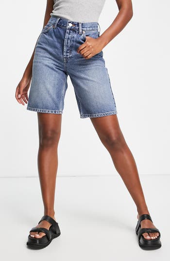 Topshop Editor Long Denim Shorts | Nordstromrack