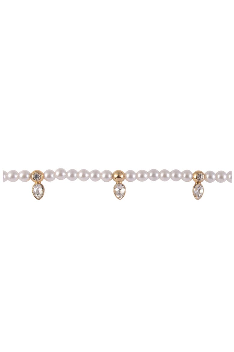 Crystal Faux Pearl Necklace, Alternate, color, WHITE