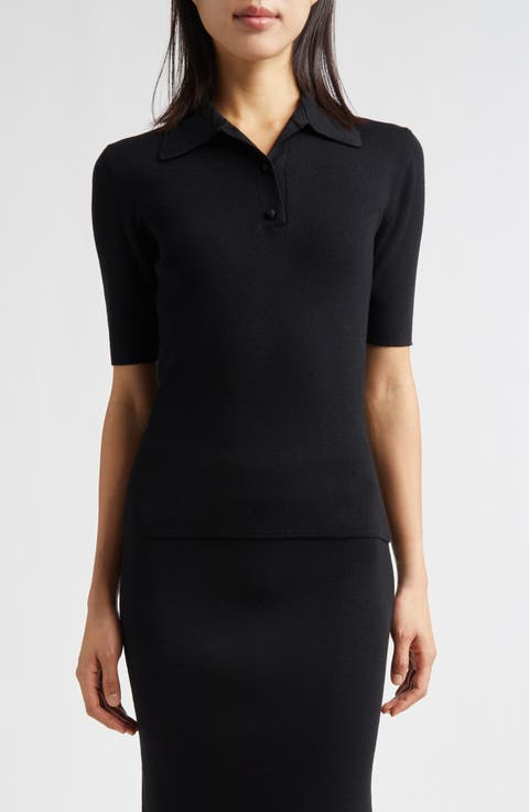 Rib Merino Wool Polo