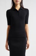 Jil Sander Rib Merino Wool Polo
