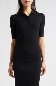 Jil Sander Rib Merino Wool Polo