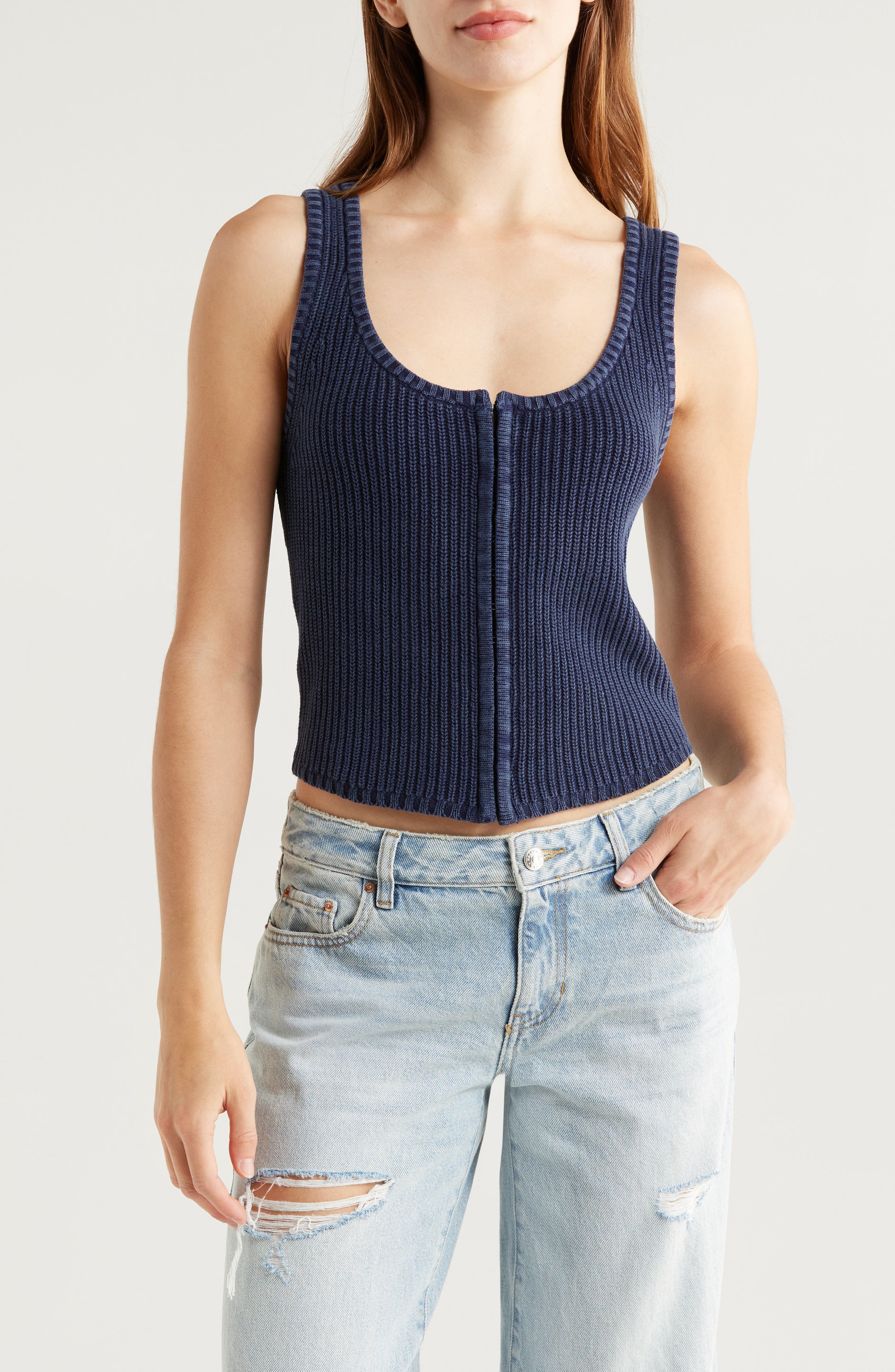 PacSun Asher Washed Cotton Sweater Tank