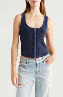 PacSun Asher Washed Cotton Sweater Tank