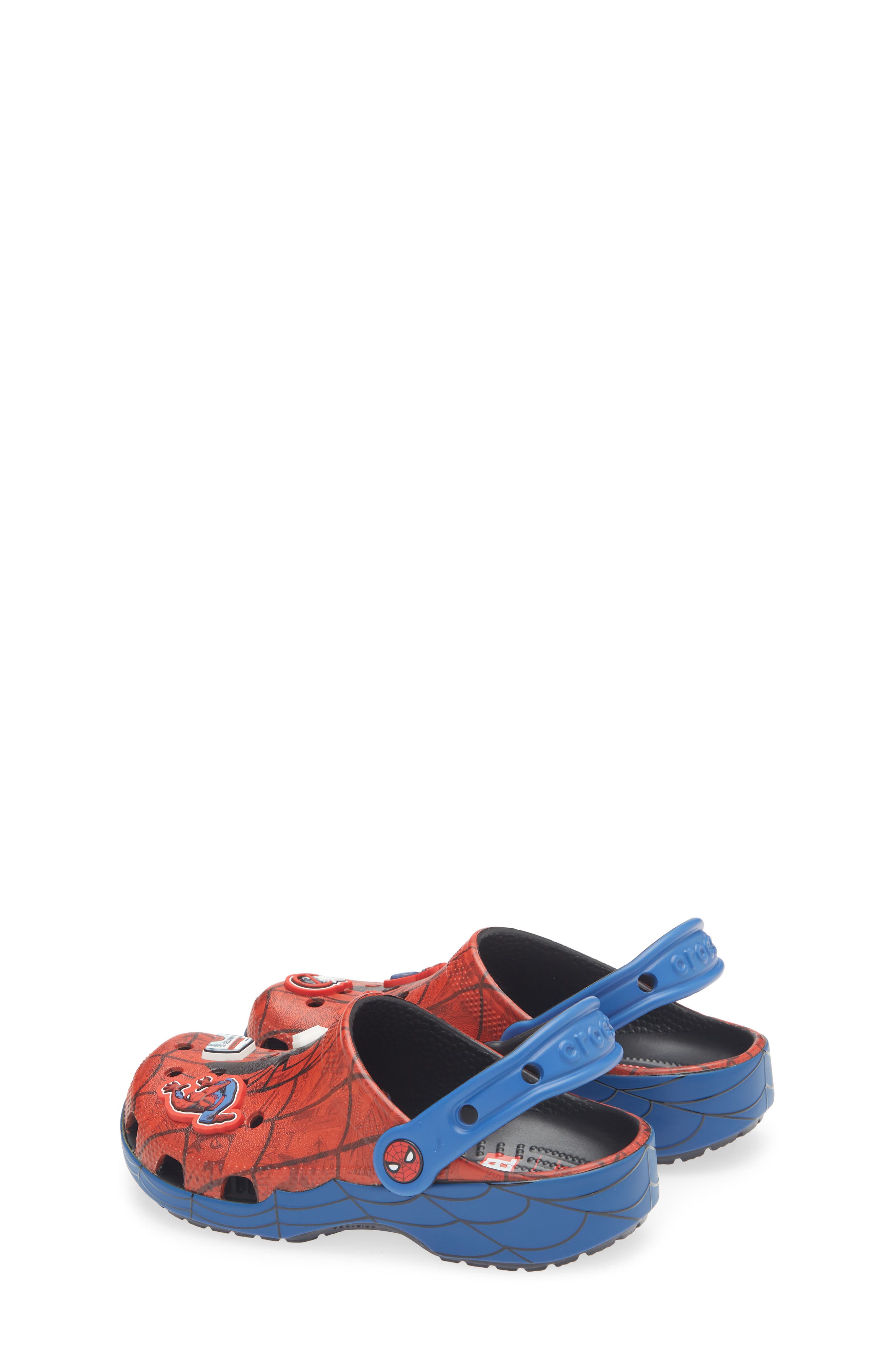CROCS Kids' Spiderman Web Classic Clog, Alternate, color, Red Multi