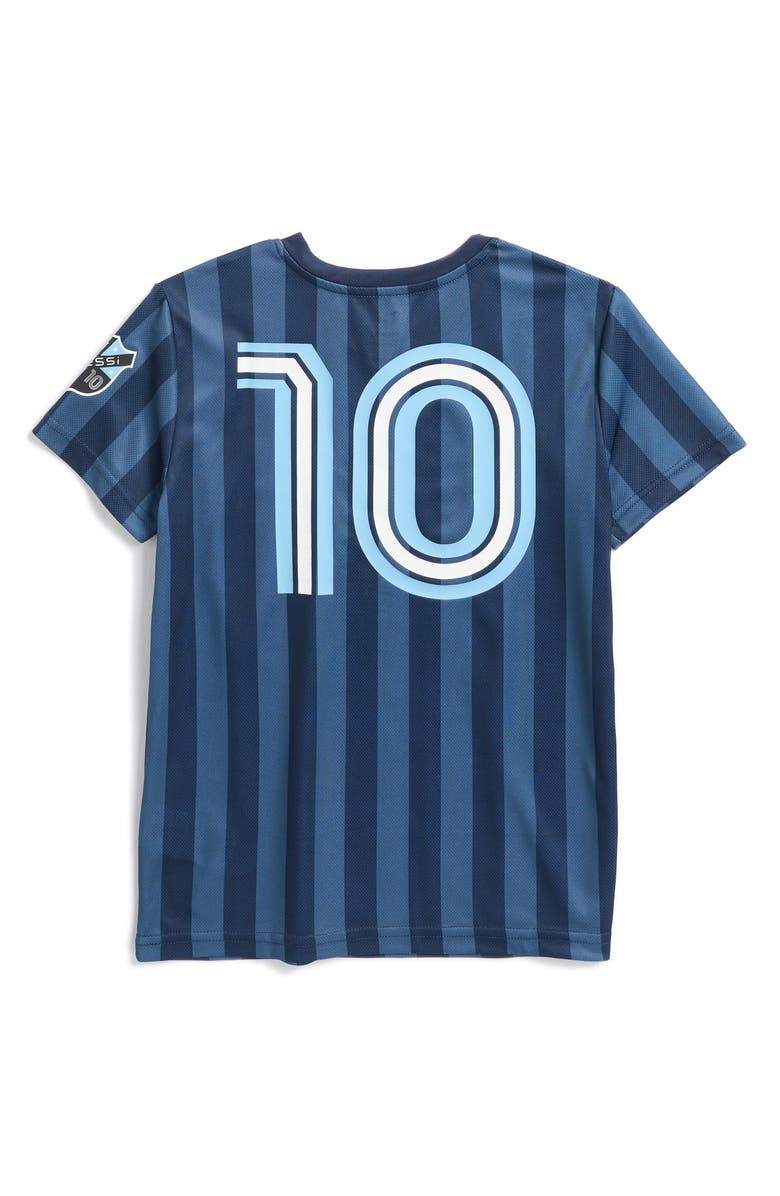 Messi Kids' Logo Stripe Short Sleeve T-Shirt, Alternate, color, 
