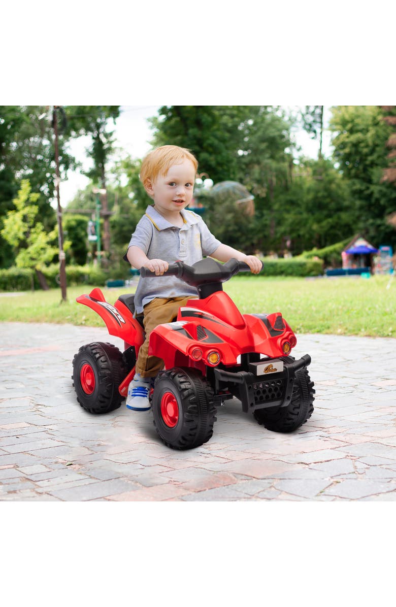 Qaba 12V Electric Go Kart with Forward Backward Drive, Adjustable Speed, Alternate, color, Red