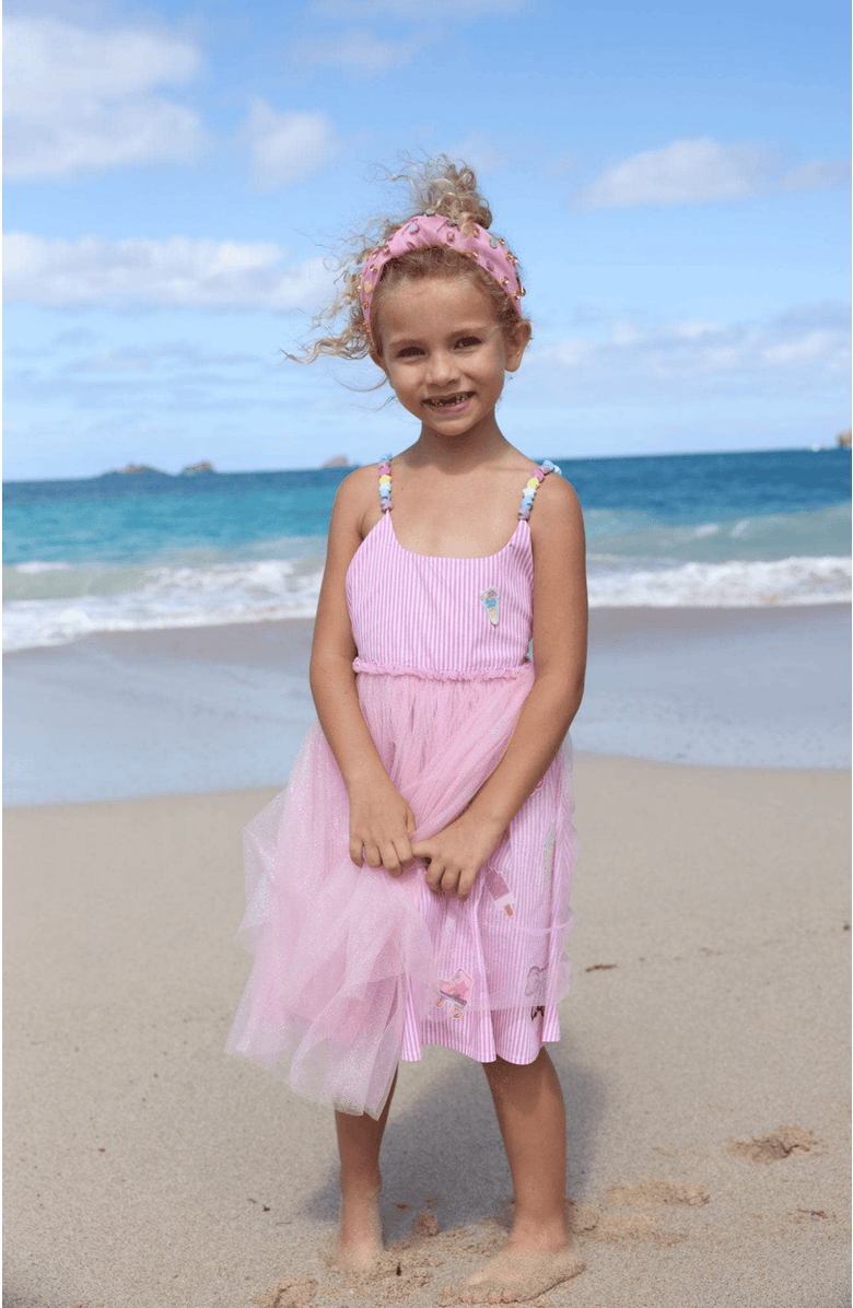 Lola + The Boys Sweet Candy Lovers Dress, Alternate, color, Pink