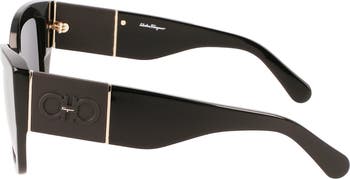 UVカット★Ferragamo Gancini 51mm レクタンギュラーサングラス FERRAGAMO Gancini 51mm Gradient Modified Rectangular
